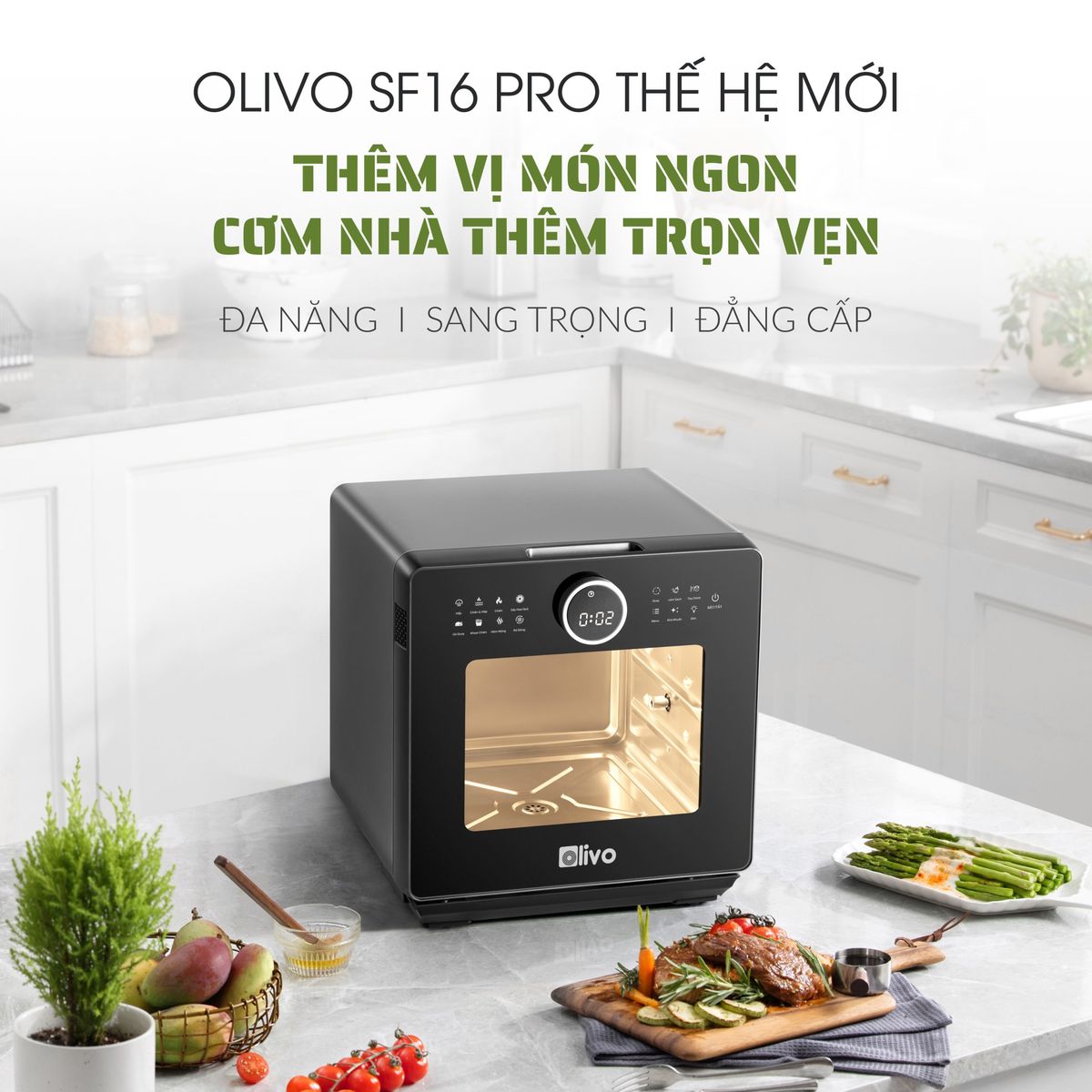 Nồi Chiên Hấp Olivo Steam là gì? Có khác nồi chiên không dầu?